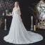 Erschwinglich Garten / Im Freien Weiß Brautkleider / Hochzeitskleider 2020 A Linie Spaghettiträger Ärmellos Rückenfreies Feder Glanz Polyester Stoffgürtel Hof-Schleppe