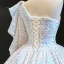 Luxury / Gorgeous White Sequins Prom Dresses 2020 Ball Gown One-Shoulder Sleeveless Floor-Length / Long Backless Formal Dresses