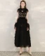 Fashion Black Sequins Homecoming Graduation Dresses With Shawl 2020 A-Line / Princess Shoulders Sleeveless Tea-length Cascading Ruffles Backless Formal Dresses