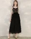 Fashion Black Sequins Homecoming Graduation Dresses With Shawl 2020 A-Line / Princess Shoulders Sleeveless Tea-length Cascading Ruffles Backless Formal Dresses