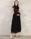 Fashion Black Sequins Homecoming Graduation Dresses With Shawl 2020 A-Line / Princess Shoulders Sleeveless Tea-length Cascading Ruffles Backless Formal Dresses