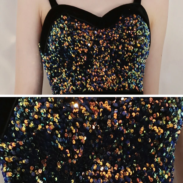 Fashion Black Sequins Homecoming Graduation Dresses With Shawl 2020 A-Line / Princess Shoulders Sleeveless Tea-length Cascading Ruffles Backless Formal Dresses