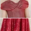 Schöne Rot Abendkleider 2020 A Linie Off Shoulder Kurze Ärmel Star Pailletten Glanz Tülle Lange Rüschen Rückenfreies Festliche Kleider