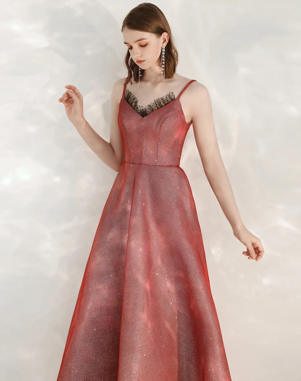 strapless open back dress Two Piece Tulle Homecoming Dresses Short wind red Dresses With Beading –  Tirdress main image 0