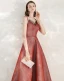 Chic / Belle Rouge de retour Robe De Graduation 2020 Princesse Bretelles Spaghetti Sans Manches Tachetée Tulle Glitter Polyester Longueur Cheville Volants Dos Nu Robe De Ceremonie