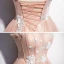 Elegant Orange Dancing Prom Dresses 2020 A-Line / Princess Spaghetti Straps Sleeveless Appliques Flower Beading Spotted Tulle Floor-Length / Long Ruffle Backless