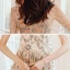 Chic / Beautiful Champagne Gold Evening Dresses  2020 A-Line / Princess Scoop Neck Sleeveless Beading Appliques Sequins Floor-Length / Long Formal Dresses