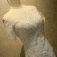 Chic / Beautiful Church Wedding Dresses 2017 White Trumpet / Mermaid Court Train Lace Appliques Backless Off-The-Shoulder Short Sleeve