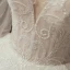 Luxe Ivoire La Mariée Robe De Mariée 2020 Robe Boule Transparentes Col v profond Gonflée Manches Longues Dos Nu Appliques En Dentelle Paillettes Perlage Cathedral Train Volants