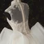 Stunning Ivory Bridal Wedding Dresses 2020 Ball Gown See-through High Neck Sleeveless Appliques Lace Beading Glitter Tulle Chapel Train Ruffle
