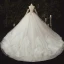 Luxury / Gorgeous Ivory Bridal Wedding Dresses 2020 Ball Gown Off-The-Shoulder Long Sleeve Backless Appliques Lace Sequins Beading Pearl Flower Ruffle Chapel Train