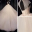 Luxury / Gorgeous Ivory Bridal Wedding Dresses 2020 Ball Gown See-through High Neck Sleeveless Backless Beading Glitter Tulle Cathedral Train Ruffle