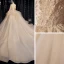 Victorian Style Champagne Bridal Wedding Dresses 2020 Ball Gown Off-The-Shoulder Puffy Long Sleeve Backless Appliques Lace Beading Glitter Tulle Cathedral Train Ruffle
