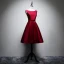 Simple Rose Bonbon Satin de retour Robe De Graduation 2020 Princesse De l'épaule Manches Courtes Ceinture Mi-Longues Volants Dos Nu Robe De Ceremonie