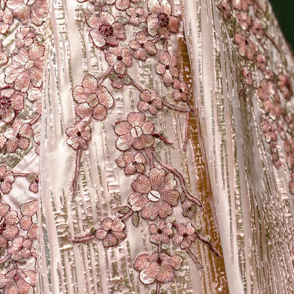Luxury / Gorgeous Rose Gold Prom Dresses 2020 Ball Gown Scoop Neck Sleeveless Appliques Flower Sequins Beading Tassel Court Train Ruffle Backless