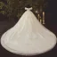 High End Champagner Hochzeits Brautkleider / Hochzeitskleider 2020 Ballkleid Off Shoulder Kurze Ärmel Rückenfreies Feder Applikationen Blumen Perlenstickerei Glanz Tülle Kathedrale Schleppe