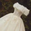 High End Champagner Hochzeits Brautkleider / Hochzeitskleider 2020 Ballkleid Off Shoulder Kurze Ärmel Rückenfreies Feder Applikationen Blumen Perlenstickerei Glanz Tülle Kathedrale Schleppe