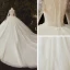 Illusion Ivory See-through Bridal Wedding Dresses 2020 Ball Gown V-Neck Long Sleeve Beading Sequins Glitter Tulle Royal Train Ruffle