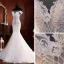 Haut de Gamme Champagne Transparentes La Mariée Robe De Mariée 2020 Trompette / Sirène De l'épaule Manches Courtes Dos Nu Appliques En Dentelle Perlage Perle Tribunal Train Volants