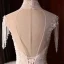 Vintage / Originale Ivoire La Mariée Robe De Mariée 2020 Trompette / Sirène Transparentes Col Haut Sans Manches Dos Nu Appliques En Dentelle Perlage Perle Glitter Tulle