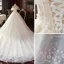 High-end Champagne Bridal Wedding Dresses 2020 Ball Gown Off-The-Shoulder Short Sleeve Backless Appliques Lace Beading Glitter Flower Tulle Cathedral Train Ruffle