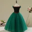 Frozen Costume Dark Green Birthday Flower Girl Dresses 2020 Ball Gown Off-The-Shoulder Short Sleeve Backless Sash Beading Floor-Length / Long Ruffle