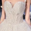 Luxury / Gorgeous Ivory Bridal Wedding Dresses 2020 Ball Gown Scoop Neck Sleeveless Backless Sequins Beading Cathedral Train Ruffle