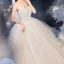 Luxury / Gorgeous Ivory Bridal Wedding Dresses 2020 Ball Gown Scoop Neck Sleeveless Backless Sequins Beading Cathedral Train Ruffle