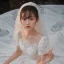 Vintage / Retro White Satin Bridal Wedding Dresses 2020 Ball Gown See-through Scoop Neck Short Sleeve Backless Beading Pierced Appliques Lace Cathedral Train