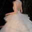 Vintage / Retro Ivory Bridal Wedding Dresses 2020 Ball Gown High Neck Sleeveless Backless Glitter Tulle Sequins Beading Cathedral Train Ruffle