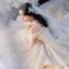 Luxury / Gorgeous Champagne Bridal Wedding Dresses 2020 Ball Gown Off-The-Shoulder Short Sleeve Backless Appliques Lace Beading Glitter Tulle Cathedral Train Ruffle