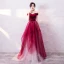 Haut de Gamme Bordeaux Robe De Soirée 2020 Princesse De l'épaule Manches Courtes Appliques En Dentelle Perlage Glitter Tulle Longue Volants Dos Nu Robe De Ceremonie