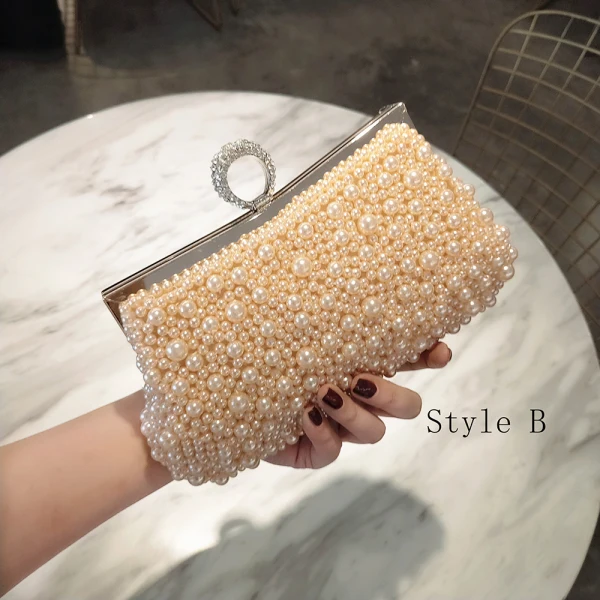 Élégant Doré Perlage Perle Pochette 2020