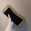 Mode Noire Velour Doré Faux Diamant Pochette 2020