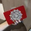Fine Svart Velour Rhinestone Håndvesken  2020