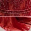 Haut de Gamme Rouge Robe De Soirée 2020 Trompette / Sirène Col v profond Manches Courtes Fait main Perlage Train De Balayage Dos Nu Robe De Ceremonie