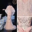 Luxe Champagne Robe De Soirée Avec Châle 2020 Trompette / Sirène Col v profond Sans Manches Fait main Perlage Train De Balayage Dos Nu Robe De Ceremonie