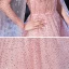 High-end Champagne See-through Evening Dresses  2020 A-Line / Princess Scoop Neck Long Sleeve Rhinestone Beading Sweep Train Ruffle Formal Dresses