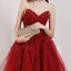 Elegant Rød Ballkjoler 2020 Prinsesse Kjæreste Uten Ermer Appliques Blomst Beading Glitter Tyll Lange Buste Ryggløse Formelle Kjoler