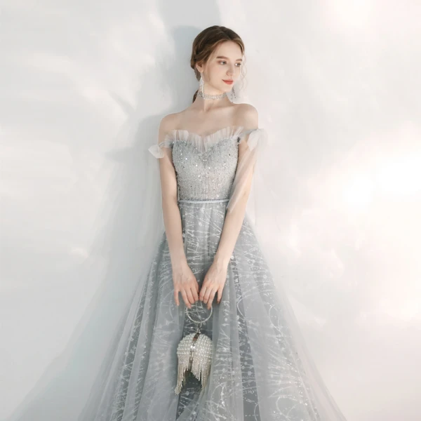 elegant shirt dresses for women Sexy Silver Slit Cocktail Dress Sparkly Party Dress main image 1