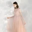 Chic / Beautiful Pearl Pink Homecoming Graduation Dresses 2020 A-Line / Princess Spaghetti Straps Sleeveless Appliques Flower Beading Glitter Tulle Ankle Length Ruffle Backless Formal Dresses