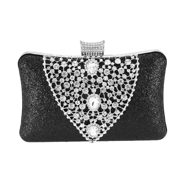 Fine Rhinestone Firkantede Glitter Håndvesken  2020