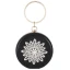 Chic / Beautiful Silver Patent Leather Round Clutch Bags 2020 Metal Rhinestone