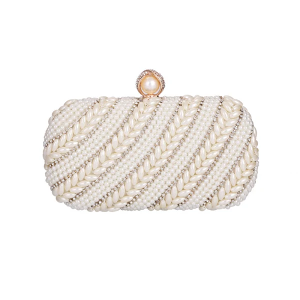 Élégant Argenté Perle Faux Diamant Carrés Pochette 2020