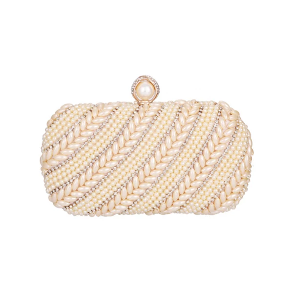 Élégant Argenté Perle Faux Diamant Carrés Pochette 2020