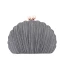 Chic / Beautiful Silver Ruffle Clutch Bags 2020 Metal Pearl
