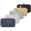 Sparkly Navy Blue Sequins Beading Square Clutch Bags 2020 Metal Rhinestone