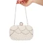Elegant Ivory Pearl Rhinestone Square Clutch Bags 2020