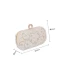 Chic / Beautiful Ivory Square Wedding Clutch Bags 2020 Metal Rhinestone Pearl