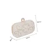 Chic / Beautiful Ivory Square Wedding Clutch Bags 2020 Metal Rhinestone Pearl